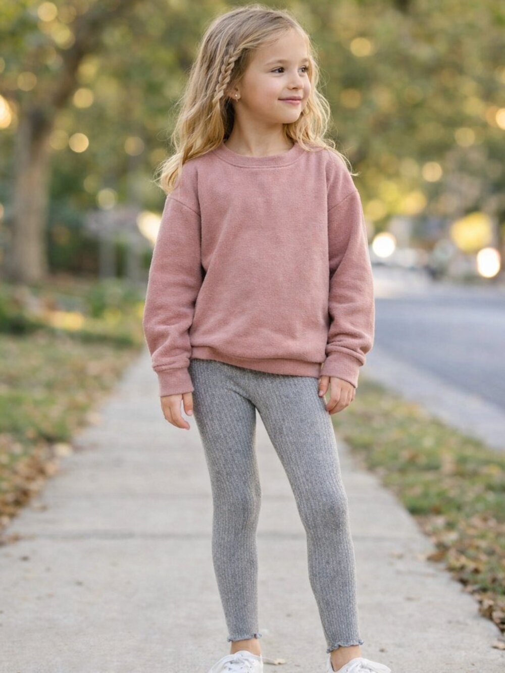 Cat & Jack Girls Footless Ribbed Tights – Grey Size 7‑10